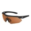 Okulary Nighthawk Pro - Laser Lens - Czarne - Wizjer Brown (40472)